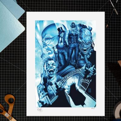 DC Comics Litografia The Gates of Arkham 46 x 61 cm - sin marco