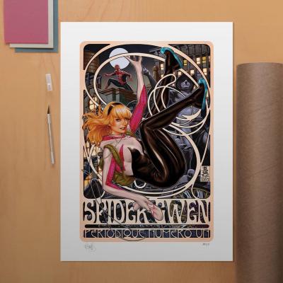 Marvel Litografia Spider-Gwen: Périodique Numéro Un 46 x 61 cm - sin marco