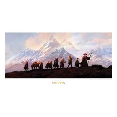 El Señor de los Anillos Litografia The Fellowship of the Ring: 20th Anniversary 59 x 30 cm