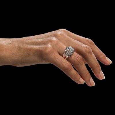 El Señor de los Anillos Anillo Nenya de Galadriel (Plata de ley) Talla 7.25