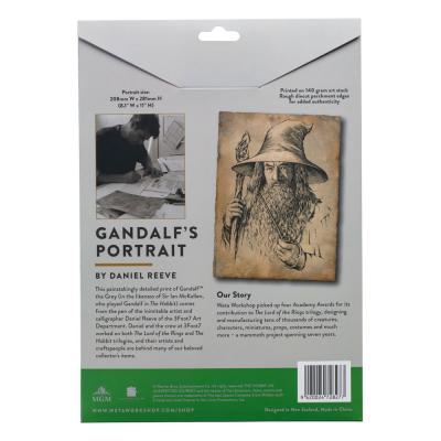 El Hobbit Litografia Portrait of Gandalf the Grey 21 x 28 cm