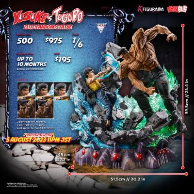 Yu Yu Hakusho Estatua Elite Exclusive 1/6 Yusuke vs Toguro 59 cm