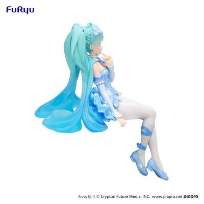 Hatsune Miku Estatua PVC Noodle Stopper Flower Fairy Nemophila Pail Blue Color Ver. 15 cm