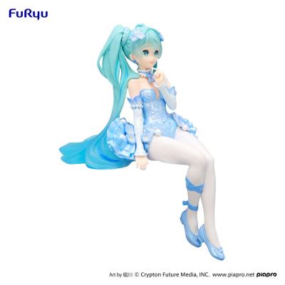 Hatsune Miku Estatua PVC Noodle Stopper Flower Fairy Nemophila Pail Blue Color Ver. 15 cm