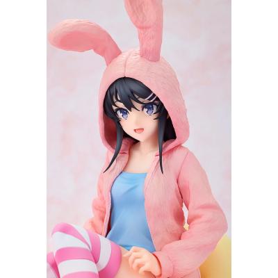 Rascal Does Not Dream of a Knapsack Kid Estatua PVC 1/7 Mai Sakurajima Hoodie Look Rabbit Ears Ver. 18 cm