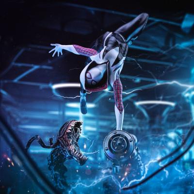 Spider-Man vs Villains Estatua 1/10 Art Scale Ghost Spider Diorama 34 cm