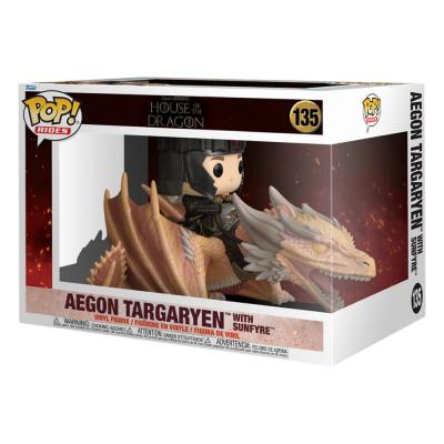 House of the Dragon POP! Rides Vinyl Figura Aegon Targaryen w/ Sunfyre 14 cm