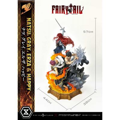Fairy Tail Estatua PVC 1/6 Natsu, Gray, Erza, Happy Deluxe Version 57 cm