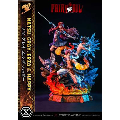 Fairy Tail Estatua PVC 1/6 Natsu, Gray, Erza, Happy Deluxe Version 57 cm