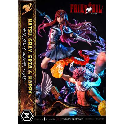 Fairy Tail Estatua PVC 1/6 Natsu, Gray, Erza, Happy Deluxe Version 57 cm