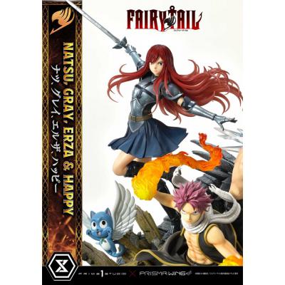Fairy Tail Estatua PVC 1/6 Natsu, Gray, Erza, Happy Deluxe Version 57 cm