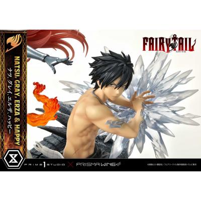 Fairy Tail Estatua PVC 1/6 Natsu, Gray, Erza, Happy Deluxe Version 57 cm