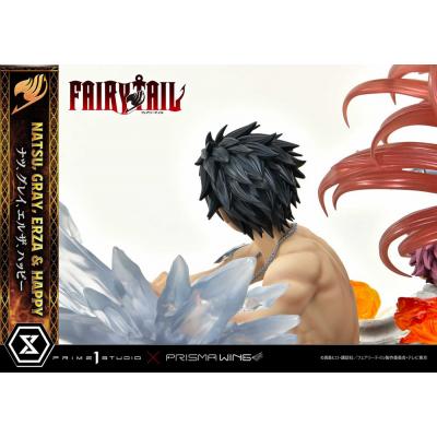 Fairy Tail Estatua PVC 1/6 Natsu, Gray, Erza, Happy Deluxe Version 57 cm