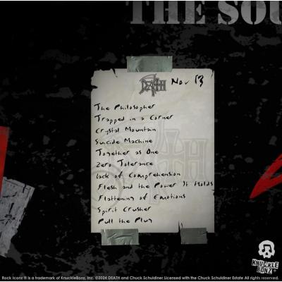 Death Estatua Rock Ikonz On Tour Road Case & Telón de fondo del escenario The Sound of Perseverance Tour 1998