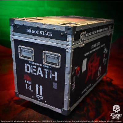 Death Estatua Rock Ikonz On Tour Road Case & Telón de fondo del escenario The Sound of Perseverance Tour 1998