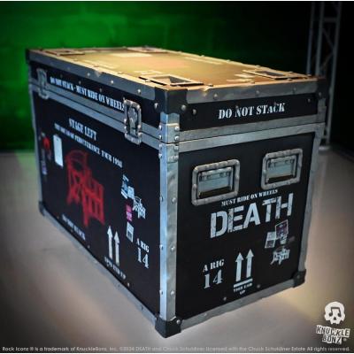 Death Estatua Rock Ikonz On Tour Road Case & Telón de fondo del escenario The Sound of Perseverance Tour 1998