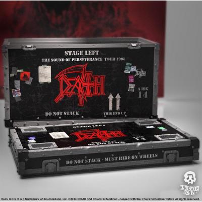 Death Estatua Rock Ikonz On Tour Road Case & Telón de fondo del escenario The Sound of Perseverance Tour 1998
