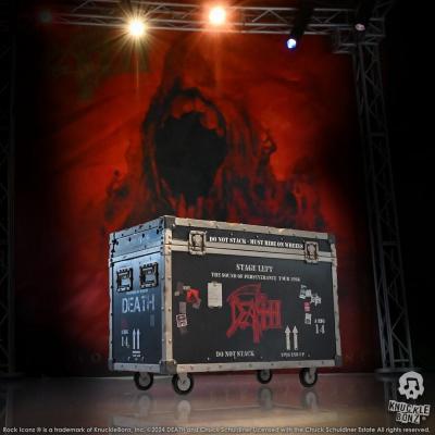 Death Estatua Rock Ikonz On Tour Road Case & Telón de fondo del escenario The Sound of Perseverance Tour 1998