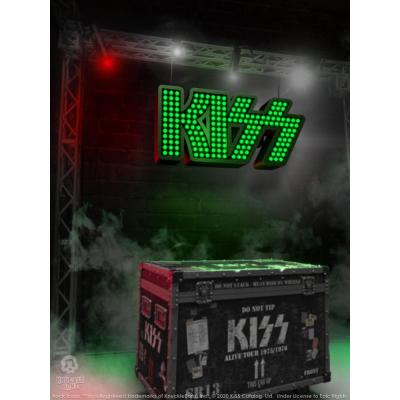 Kiss Estatua Rock Ikonz On Tour Road Case & Telón de fondo del escenario Alive! Tour