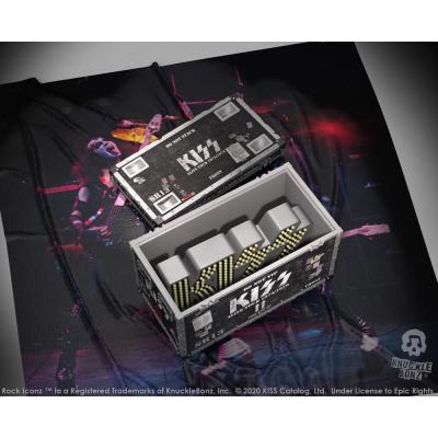 Kiss Estatua Rock Ikonz On Tour Road Case & Telón de fondo del escenario Alive! Tour