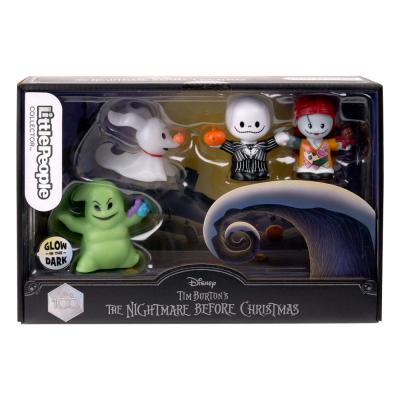 Pesadilla antes de Navidad Pack de 4 Minifiguras Fisher-Price Little People Collector 7 cm