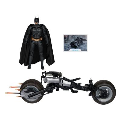 The Dark Knight DC Multiverse Figura con Vehículo Batman & The Batpod 18 cm