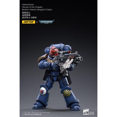 Warhammer 40k Figura 1/18 Ultramarines Heroes of the Chapter Brother Veteran Sergeant Castor 12 cm