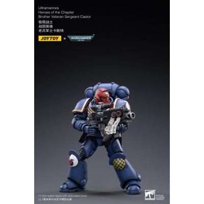 Warhammer 40k Figura 1/18 Ultramarines Heroes of the Chapter Brother Veteran Sergeant Castor 12 cm