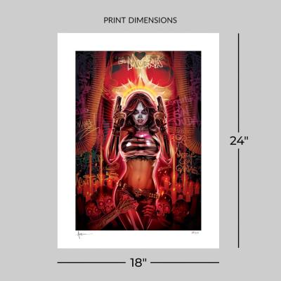 La Muerta Litografia Día De Los Muertos 61 x 46 cm - sin marco