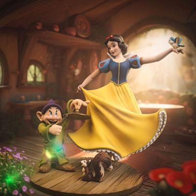Snow White and the Seven Dwarfs Estatua 1/10 Art Scale Snow White and Dopey 21 cm