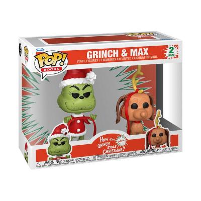 The Grinch(Anniversary) Pack de 2 POP! Books Vinyl Figuras Grinch w/ Max 9 cm