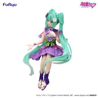 Hatsune Miku Estatua PVC Noodle Stopper Flower Fairy Cosmos Purple Color Ver. 14 cm