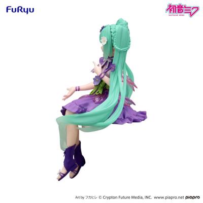 Hatsune Miku Estatua PVC Noodle Stopper Flower Fairy Cosmos Purple Color Ver. 14 cm