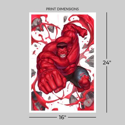 Marvel Red Hulk #1 Litografia Red Hulk 61 x 41 cm - sin marco