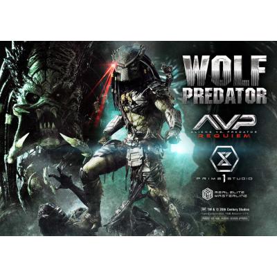 Alien vs. Predator Estatua Real Elite Masterline Series 1/3 Requiem Wolf Predator Deluxe Ver. 95 cm
