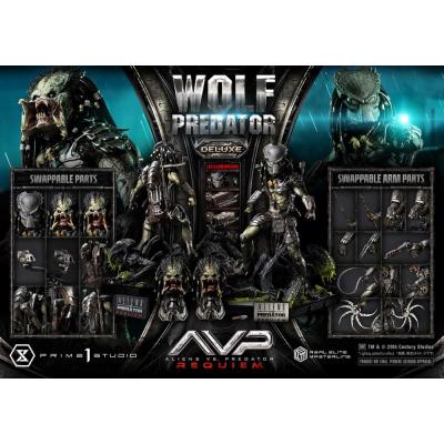 Alien vs. Predator Estatua Real Elite Masterline Series 1/3 Requiem Wolf Predator Deluxe Ver. 95 cm