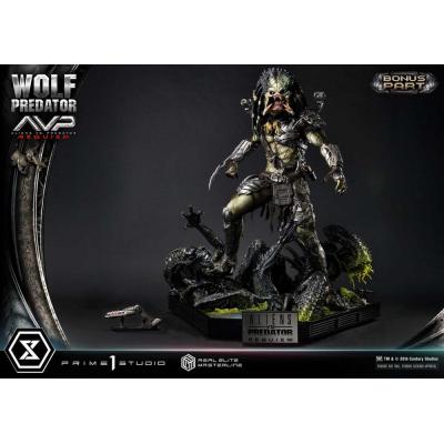 Alien vs. Predator Estatua Real Elite Masterline Series 1/3 Requiem Wolf Predator Deluxe Bonus Ver. 95 cm