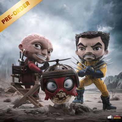Deadpool & Wolverine Minifigura Mini Co. PVC Deadpool and Wolverine set Unmasked 14 cm