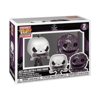 Pesadilla antes de Navidad Pack de 2 Llaveros POP! Vinyl Jack/Oogie 4 cm