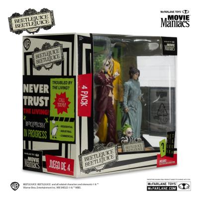 Beetlejuice Beetlejuice Pack de 4 Estatuas Movie Maniacs 15 cm