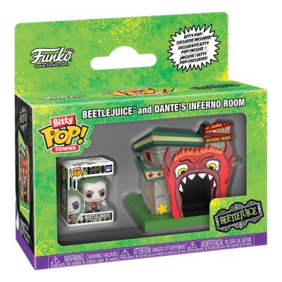 Beetlejuice Bitty POP! Towns Vinyl Figura Beetlejuice and Dante's Inferno Room