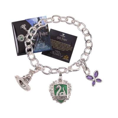Harry Potter Brazalete Tierra Media (bañado en plata) Lumos Slytherin
