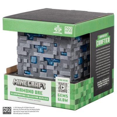 Minecraft Réplica Illuminating Diamond Ore Cube 10 cm