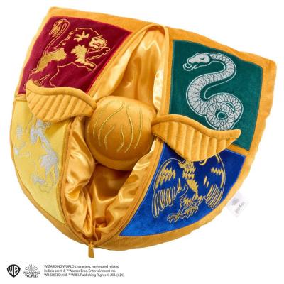 Harry Potter Almohada con Peluche Quidditch Crest & Snitch dorada