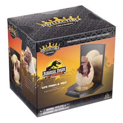 Jurassic Park Estatua Toyllectible Treasure Raptor Egg Life Finds A Way 12 cm