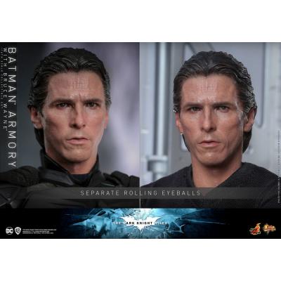 El caballero oscuro: La leyenda renace Figuras y Diorama Movie Masterpiece 1/6 Batman Armory with Bruce Wayne 30 cm