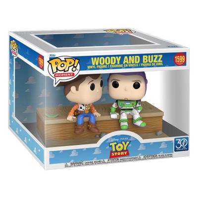 Toy Story POP Moment Vinyl Figuras Woody and Buzz (30th Anniversary) 9 cm
