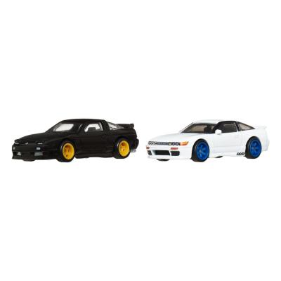 Hot Wheels Premium Pack de 2 Vehículos Die-Cast Car Culture 1/64 '96 Nissan 180SX Type X & Nissan SilEighty