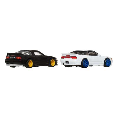 Hot Wheels Premium Pack de 2 Vehículos Die-Cast Car Culture 1/64 '96 Nissan 180SX Type X & Nissan SilEighty