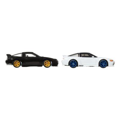 Hot Wheels Premium Pack de 2 Vehículos Die-Cast Car Culture 1/64 '96 Nissan 180SX Type X & Nissan SilEighty